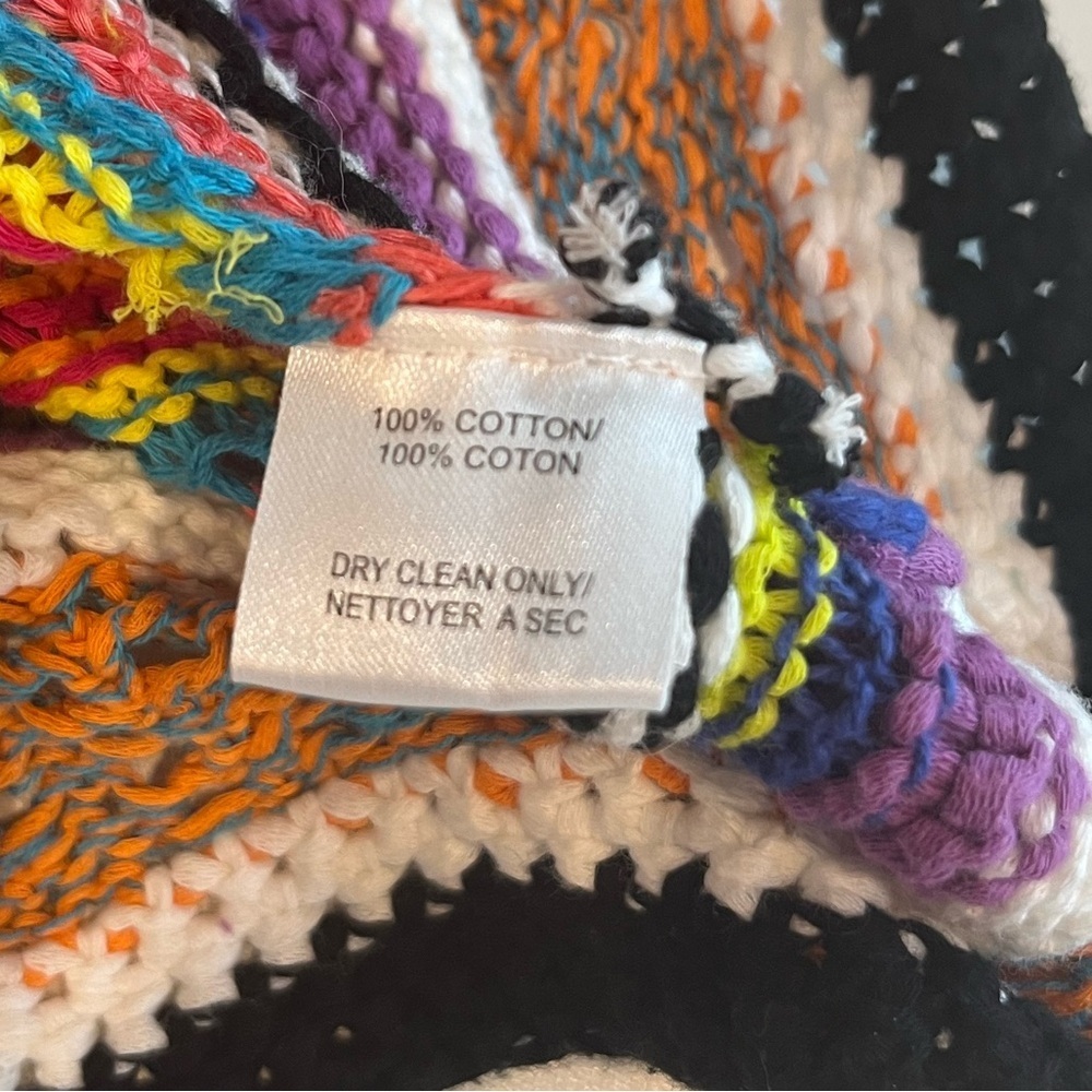 Trina Turk EUC Rainbow Crochet Knit Tank Sweater Vest Size M - Picture 4 of 7